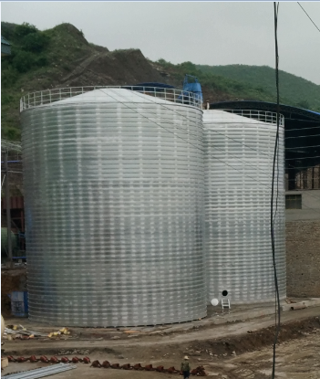 阿拉尔粮食钢板仓的安装全过程不用热焊接